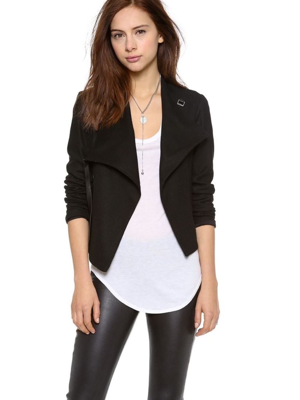 Helmut Lang Sonar Wool Black Asymmetric Zip Blazer Jacket Size S Like New - Picture 2 of 16